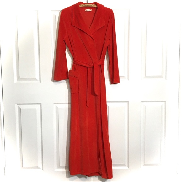 Vintage Other - Vintage Velour Housecoat Robe BARD’s Canada 80s